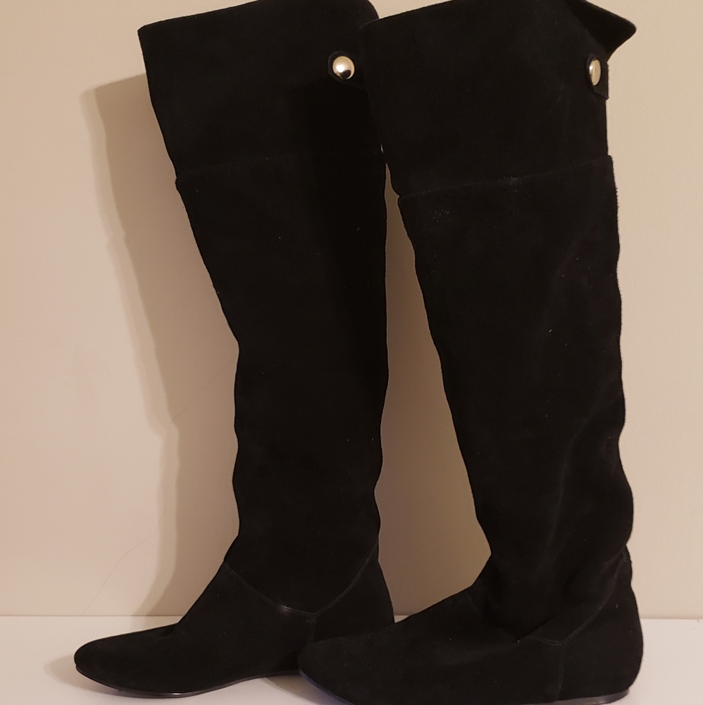 Suede over the knee boots